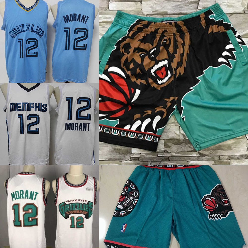 

2022 Memphis''Grizzlies''MEN Throwback Jersey Bryant 50 Reeves Mike 10 Bibby Ja 12 Morant Basketball Shorts Jerseys green Blue, Color