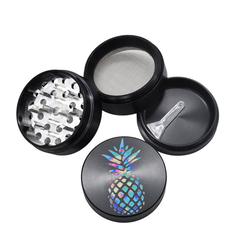 

50mm herb grinders 4 Pieces pineapple Dry Herb Tobacco Grinder Aluminum Crusher Grinder Metal Grinders With Matched Storage 45MM