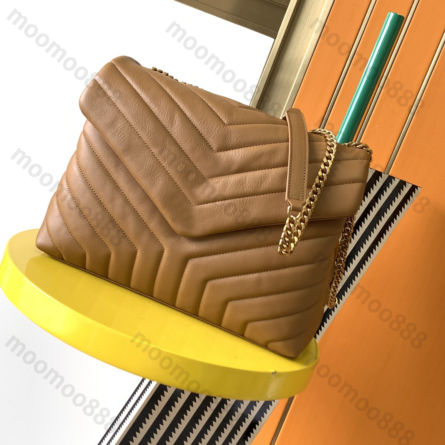

10A Top Tier Lagre Loulou Quilted Flap Bag Mirror Quality Womens Real Leather Envelope Luxury Designer Handbag Calfskin Black Shoulder Gold Chain Strap Box Bag Purse, Upload pics to contact us