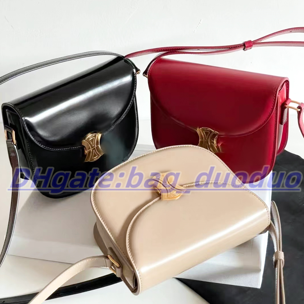 

Luxurys Designers tote TEEN Shoulder Bag TRIOMPHE BESACE smooth leather metal sign Women's men clutch flap famous crossbody Adjustable straps Evening handbag Bags, Carton