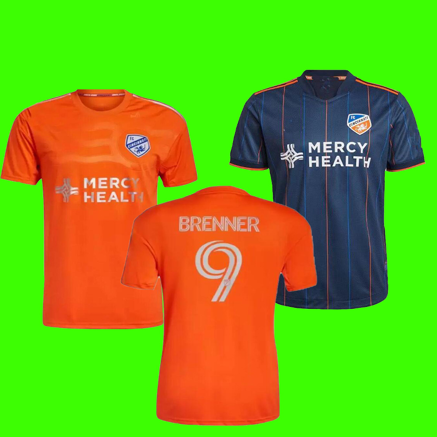 

2022 Cincinnati Mens FC Soccer Jerseys WASTON GARZA KUBO BRENNER Home Blue Football Shirt MATARRITA ACOSTA Short Sleeve Uniforms 22 23