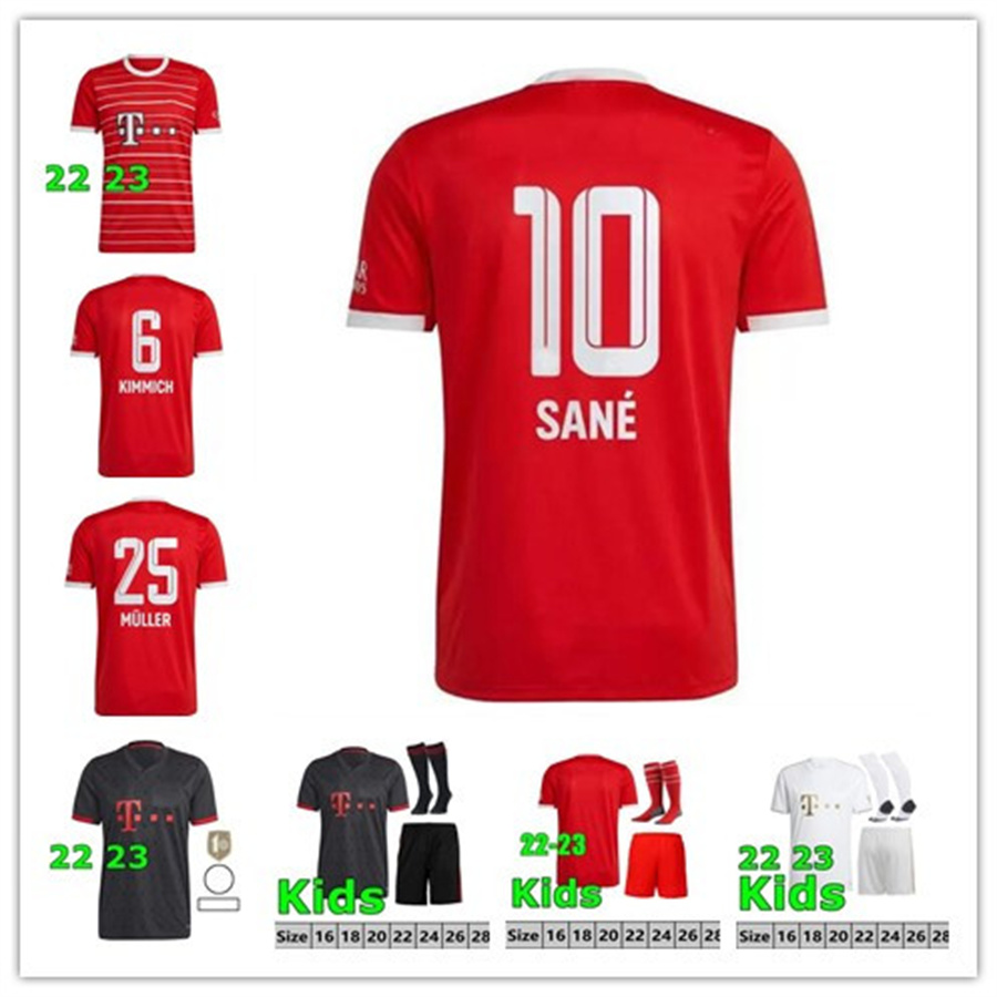 

soccer jerseys LEWANDOWSKI 22 23 GRAVENBERCH SANE BAYERN MUNICH DE LIGT MULLER DAVIES KIMMICH football TOP shirts Men Kids kit COMAN 2022 2023 uniform fans player, 22 23 away aldult player