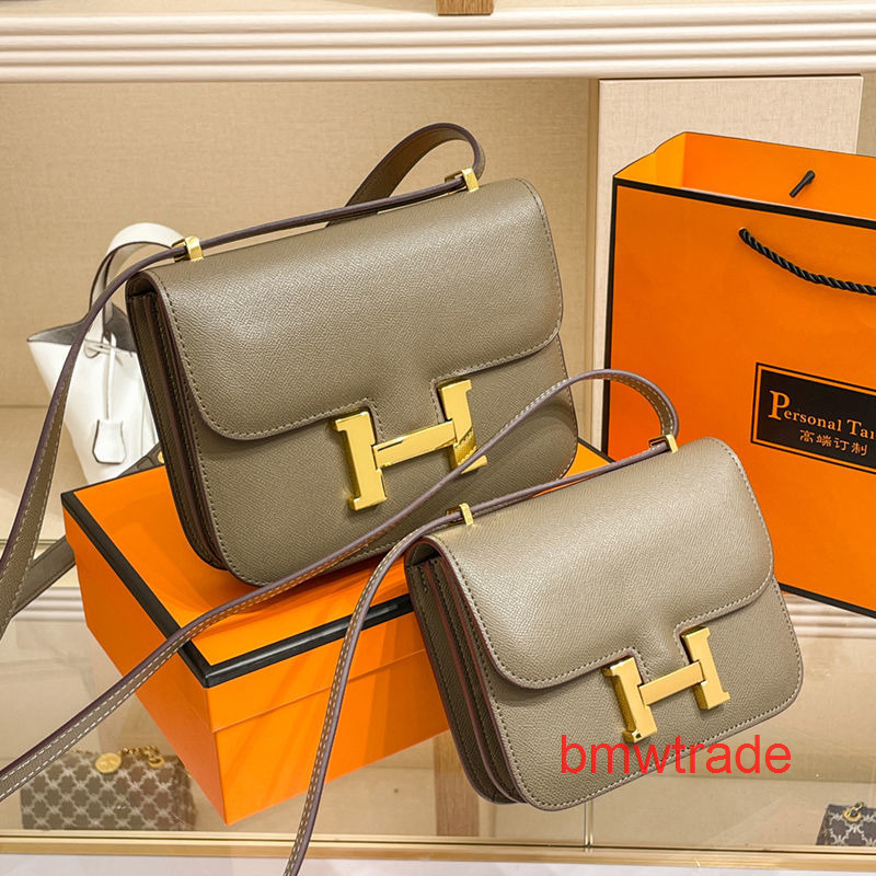 

Womens Genuine Leather Designer Herme Bags With Strap Shoulder Handbags Bag 2022 new fashion high sense tofu bag women's versatile One Shoul, Sky blue