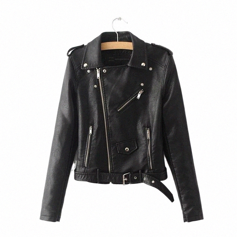 

Women's Jackets women's Jackets Autumn Black Basic Jacket Women Casual Zipper Short Faux Leather Motorcycle PU Ladies Street Coat f8aM#, Wine red