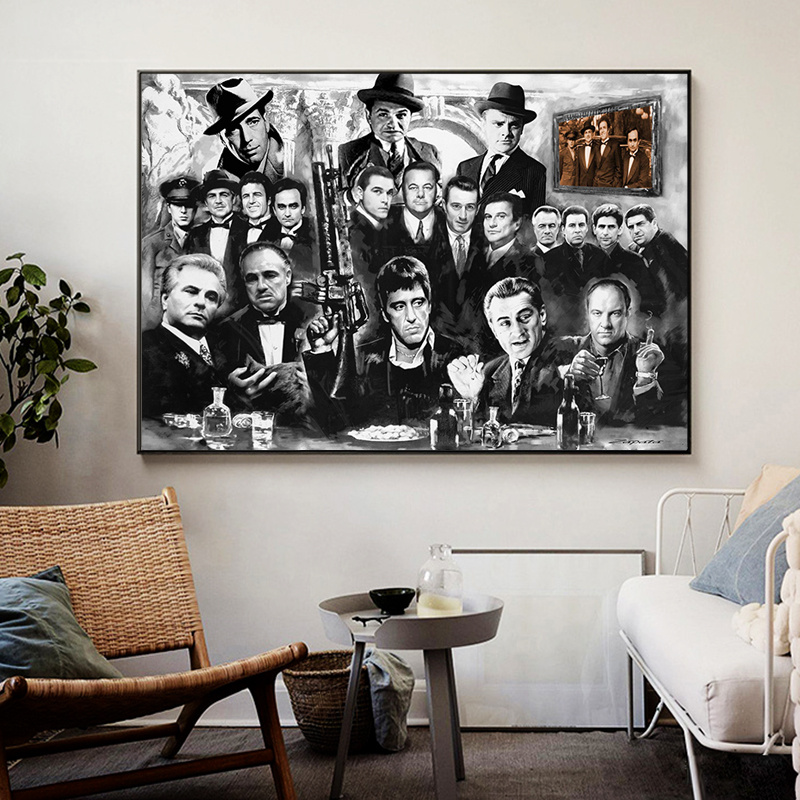 

Canvas Painting Gangsters Godfather Goodfellas Movie Posters and Prints Wall Art Picture for Living Room Home Decor Cuadros NO FRAME