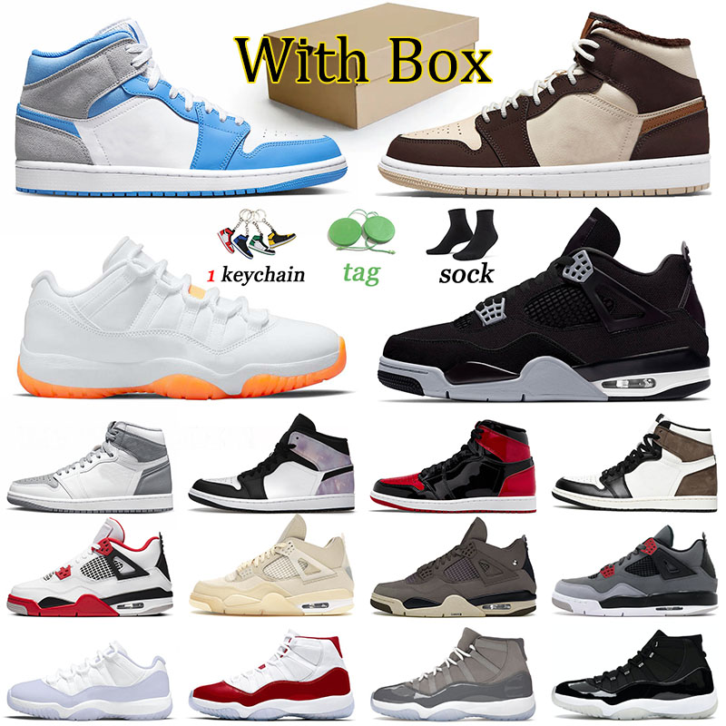 

Hotsale 4 Basketball Shoes Jumpman 1 Violet Ore Offs White 1s Yellow Toe 11s Cool Grey Denim Sneakers College Grey Sports Space Jam 11 4s, A 40-47 cherry