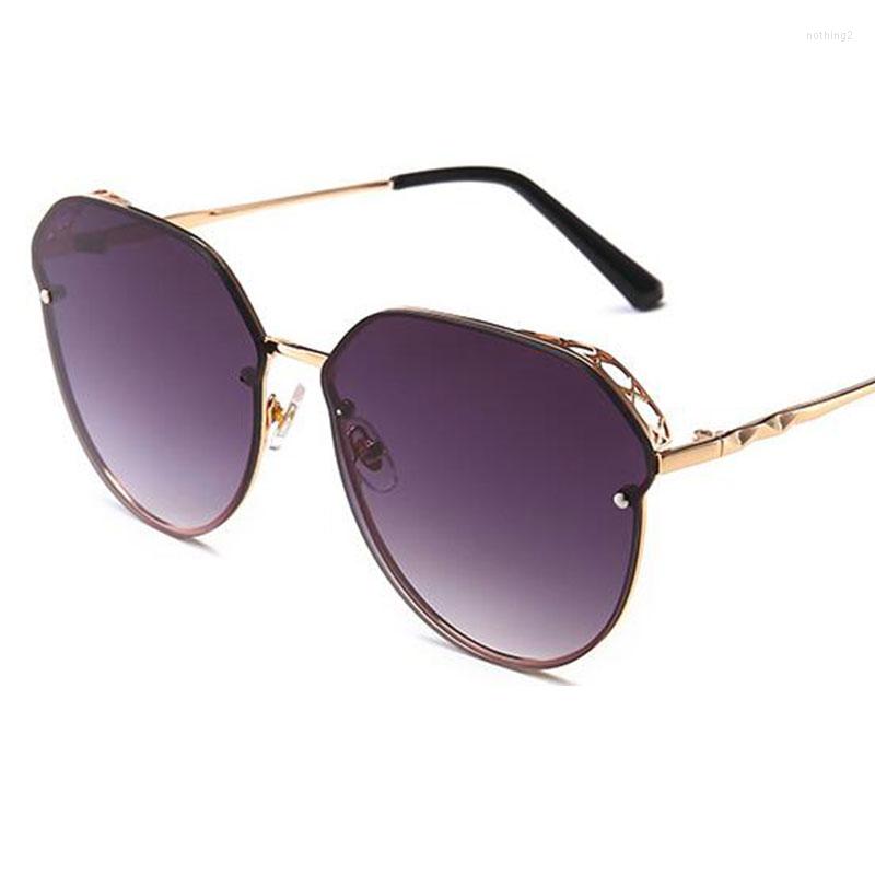 

Sunglasses Oversized Women Vintage Retro Shades For Large Mirror Man Glasses Gradient Gray Pink Sunglass