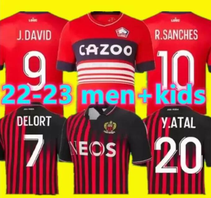 

22 23 LOSC Lille OGC Nice FC DELORT soccer jerseys MELOU GOUIRI 2022 2023 DAVID football shirts DOLBERG KAMARA ATAL maillot de foot ATAL SANCHES Stengs BAMBA YAZICI