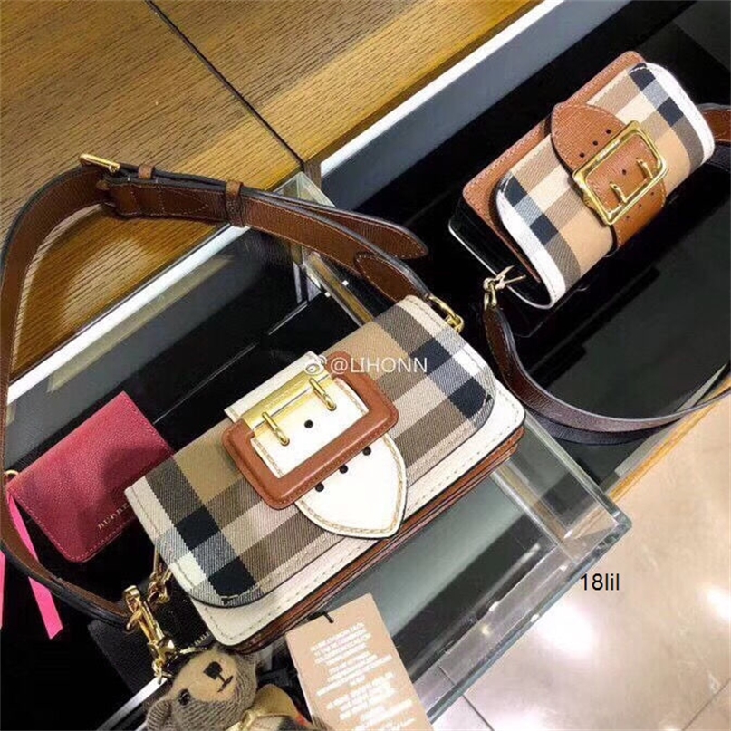 

Designer Luxury Burbrerity Bags For Women High Quality Brown Crossbody Handbags Vintage Burbrery Leather Wallet Paris Plaid The Totes Bag Fashion Purses 9SQ3, Red