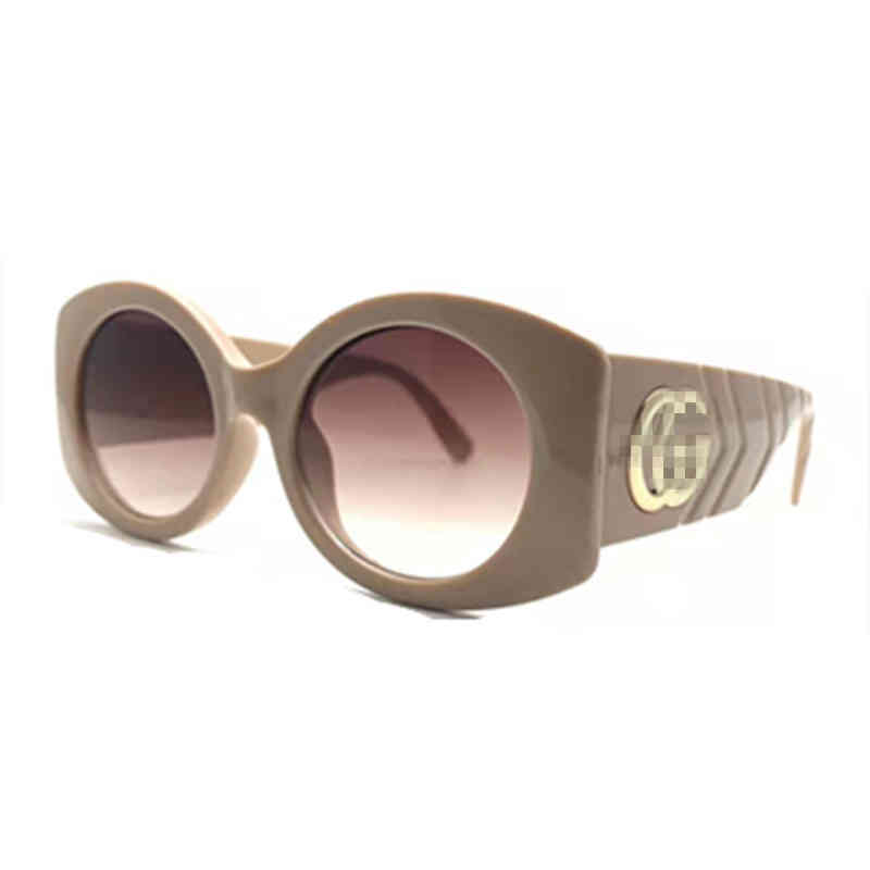 

New Fashion Sunglass Women's Fashion personalized mirror legs double g metal accsori Sunglass men's