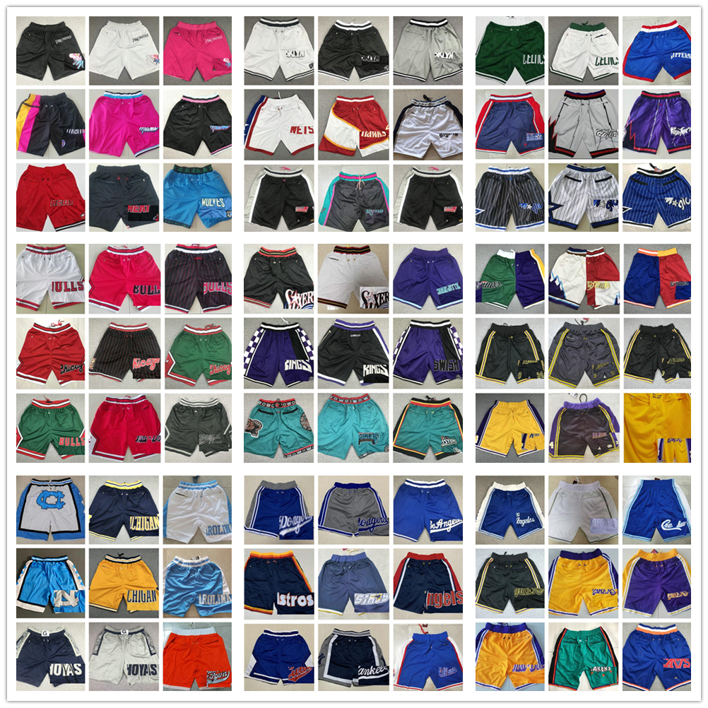 Just Don XS-XXXL Nouveau basket-ball Shorts de poche décontractés Pant de hanche sportive avec poches Papant de survêtement à fermeture éclair co