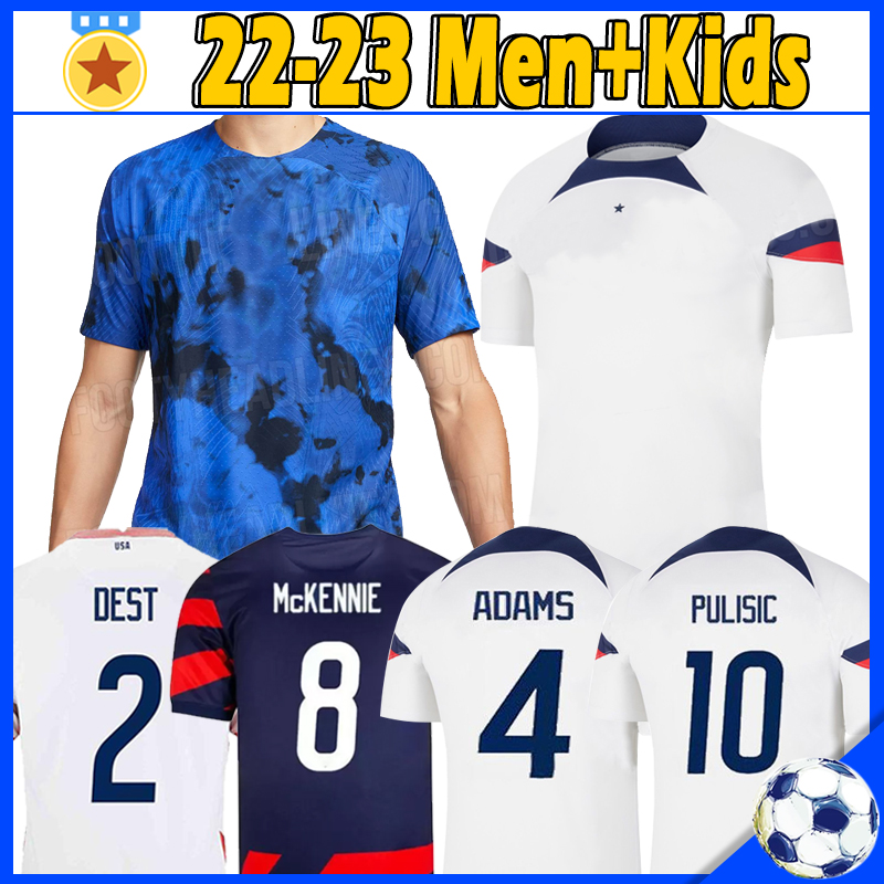 

2022 PULISIC USAS Soccer Jersey ERTZ BRADLEY ALTIDORE jerseys 2023 WOOD retro Football Shirts United States 21/22 men kids Kit football shirt, 21-22 away patch
