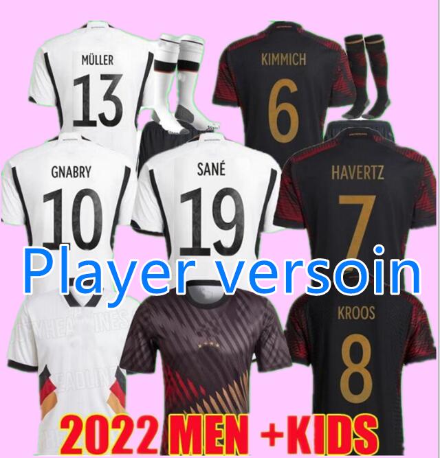 

2022 SANE Germanies Soccer Jerseys HUMMELS KROOS WERNER MULLER retro Football shirt Gnabry REUS MUSIALA 22 23 men kids kit long sleeve women uniform Player versoin