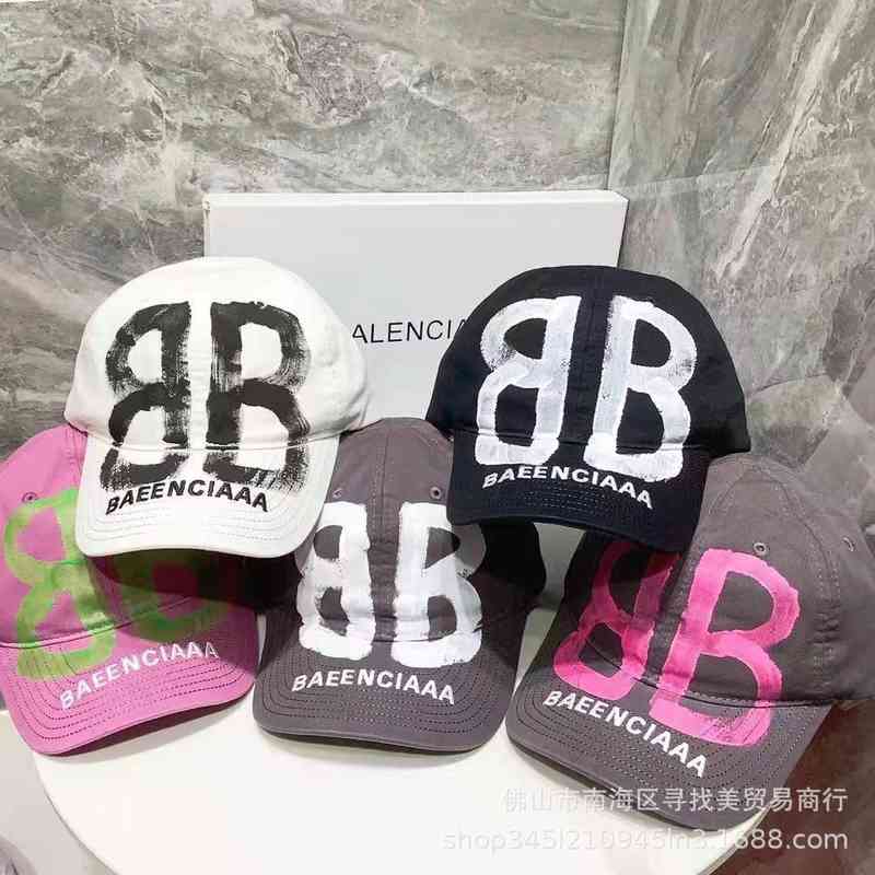 

Ball Caps of Balli family handwritten B-word baseball cap embroidered duck tongue the same style as star 6L66, Purple