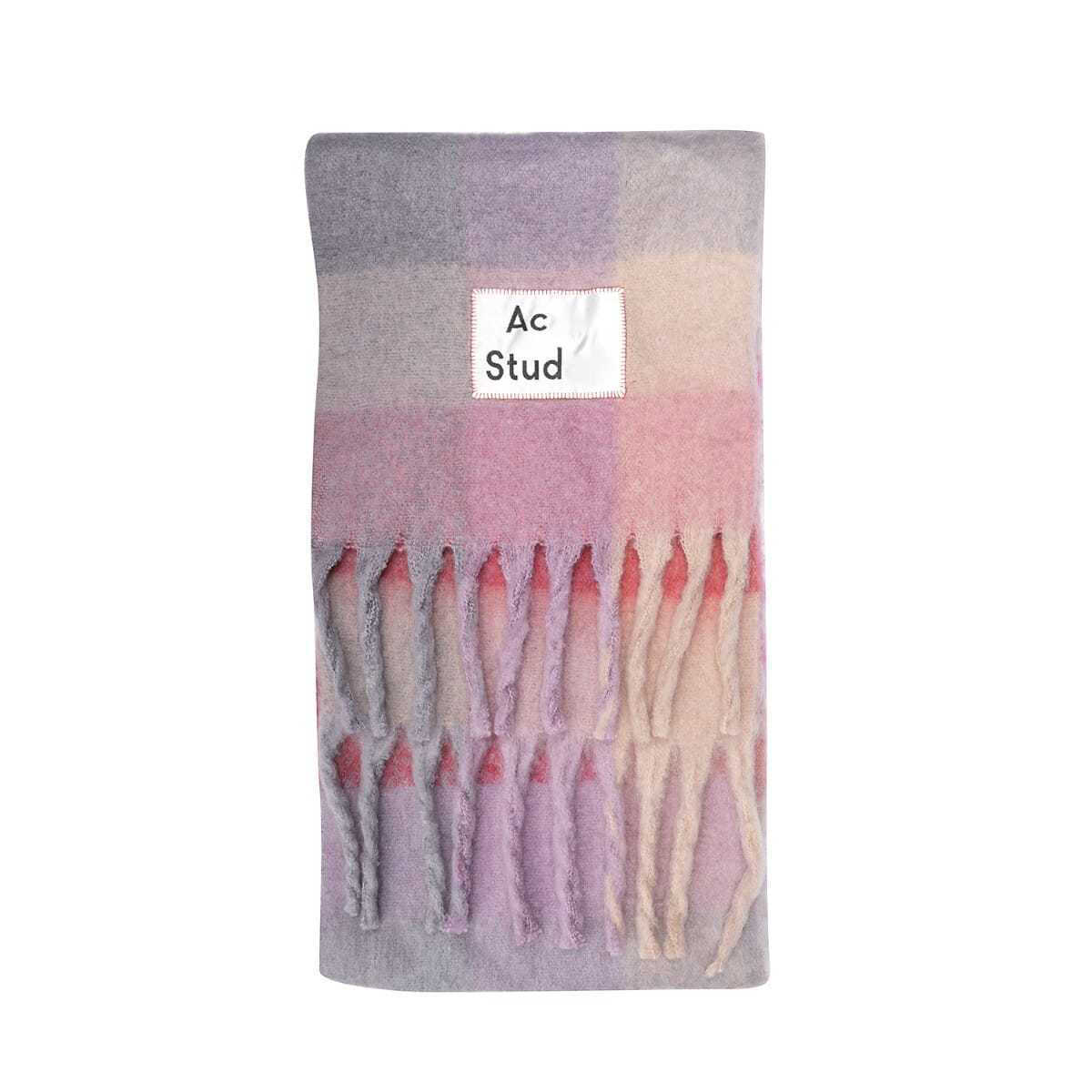 Designer Cashmere Head Acne Studio Scarf Woman Mens Lovers Autumn Winter New Fashion Brands Shawl Rainbow Tassel Square Couple Warm Bib Scarf