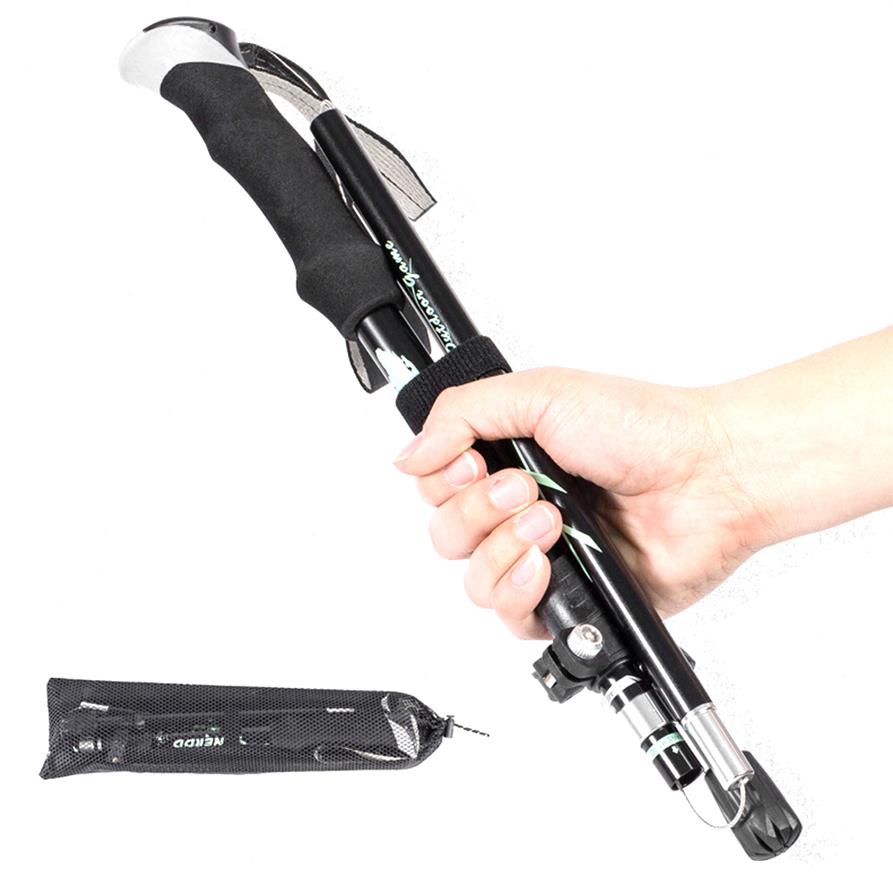 

Outdoor Portable Collapsible Ultralight Trekking Poles Folding Walking Hiking Adjustable Mountain Camping Walking Sticks Carbon189O