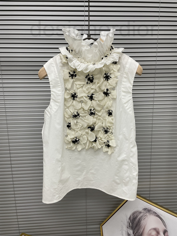 

Casual Dresses designer Shenzhen Nanyou 2022 spring and summer new products high-grade beads elegant temperament fashion high collar sleeveless shirt 2CAC, 2# packing bag