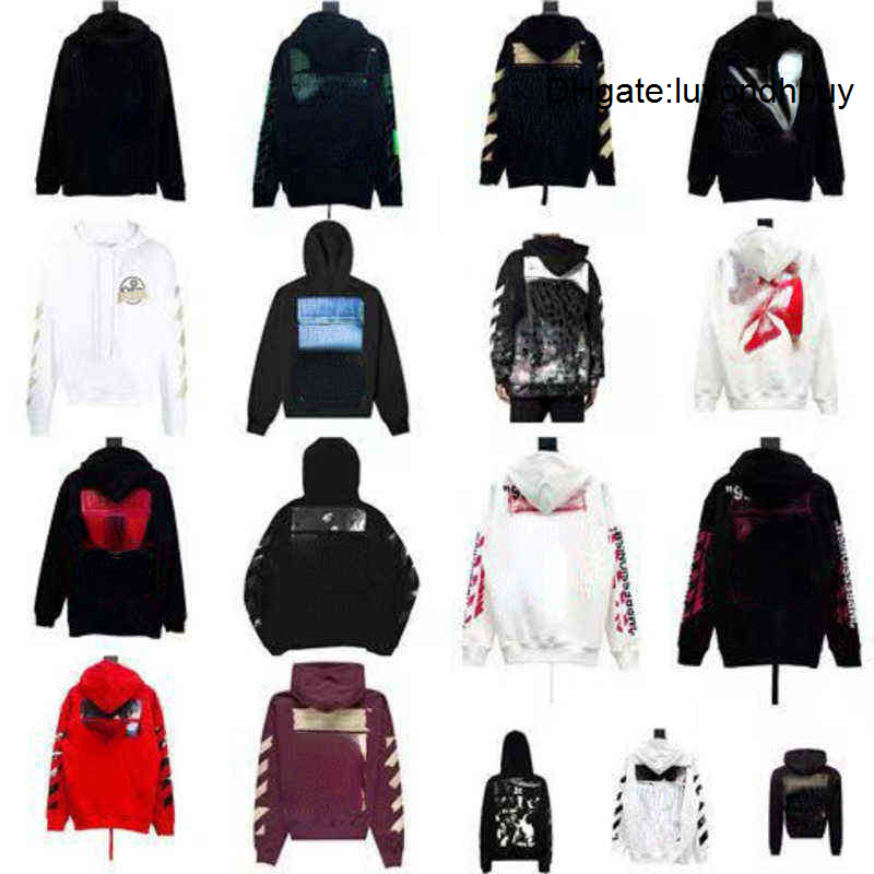 

Off Designer Hoodie Mens Sweatshirt Classic OW Arrow Print Hoodies American Hip-Hop Loose Oversize Hooded Sweater men women Streetwear 5I02, 20