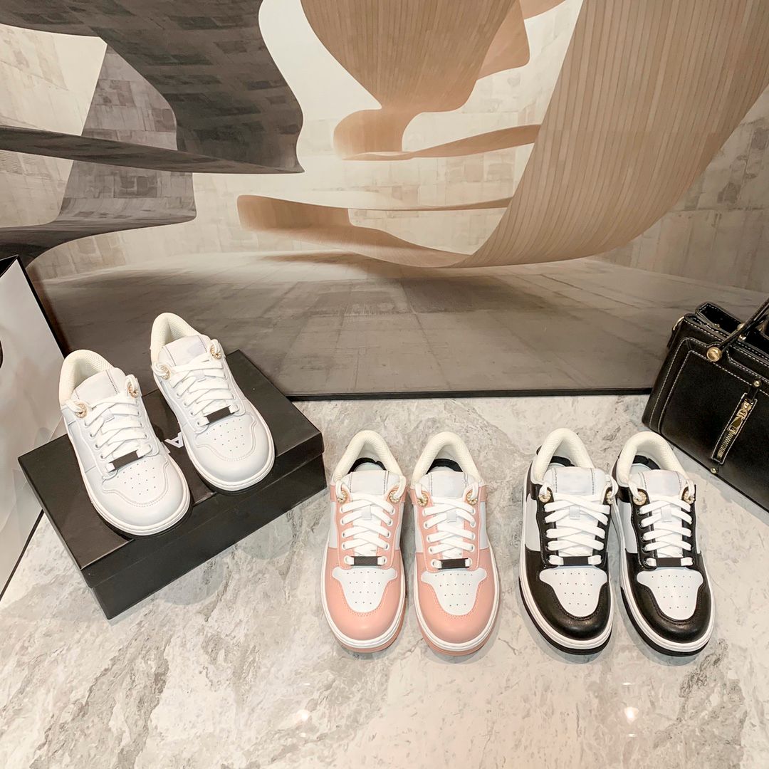 

CNEL Designer casual shoes women Virgil Calfskin Leather sneakers Panda white pink whites black female lady outdoor walking tennis running sneaker Eur 35-40