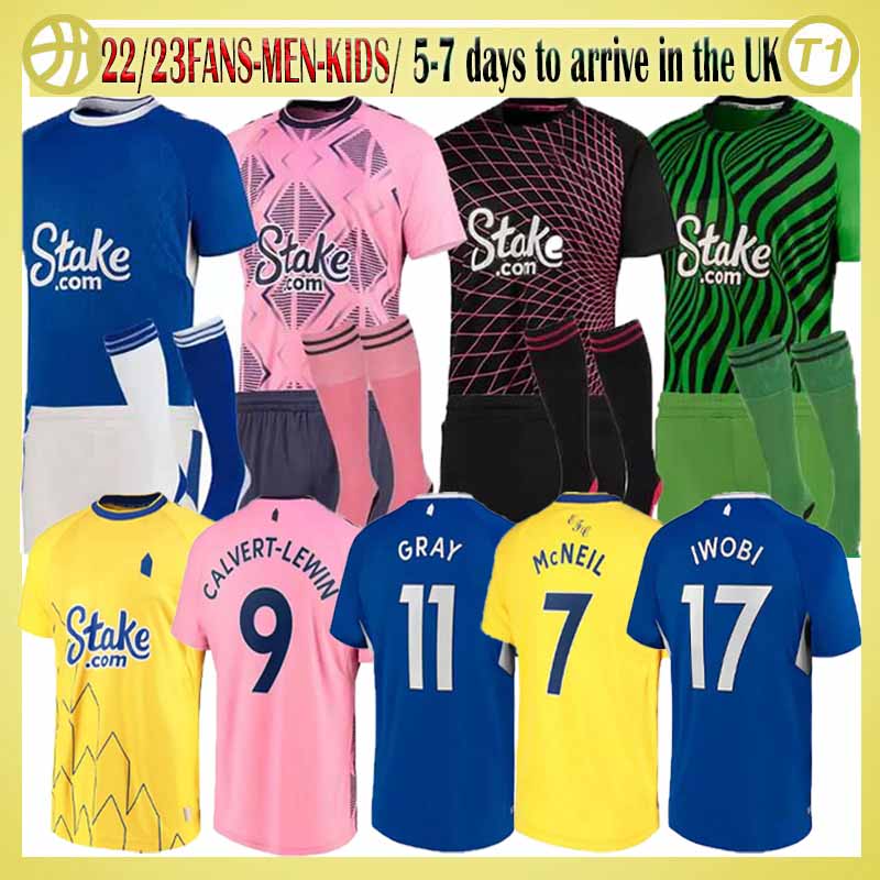

2022 2023 The Toffees EVERTON soccer jerseys RICHARLISON KEAN JAMES DAVIES Adult Kids Kits Socks Full sets 21-22 home away football shirts Thai Uniforms, Home kit+socks
