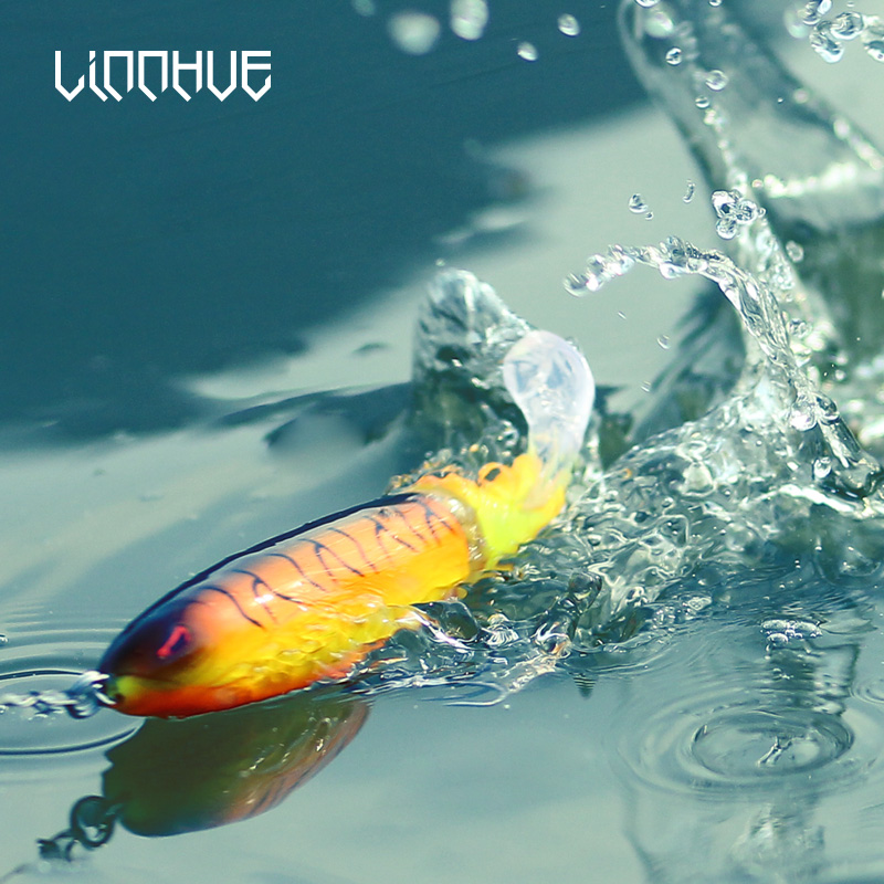 Sports Entertainment Lures LINNHUE Fishing lure 1PCS 13g 10cm Propeller Topwater Artificial Bait Hard Plopper Rotating Tail Fishin...-image-554840585