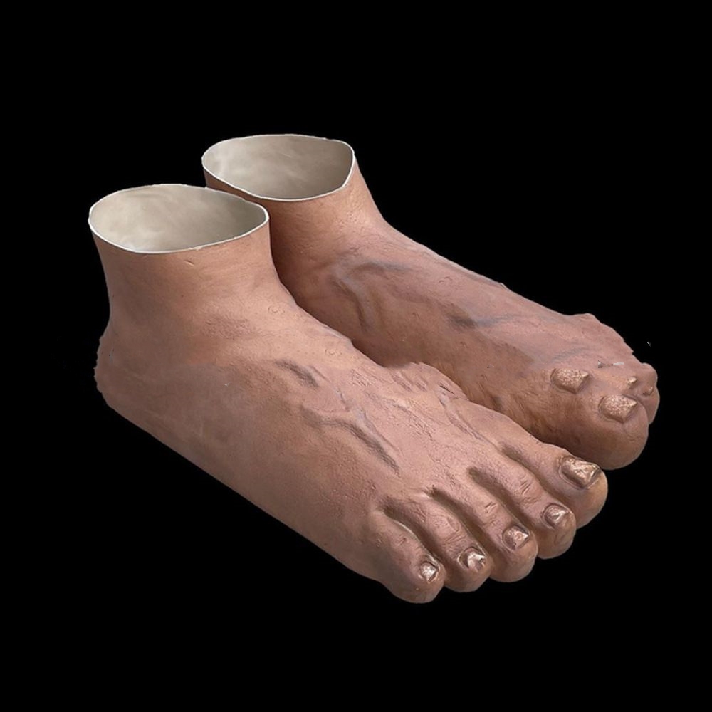 

Halloween spoof simulation latex human foot slippers shoes horror funny holiday party, Aj-red