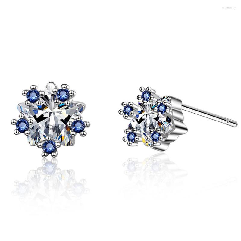 

Stud Earrings Utimtree Crystal Wedding Fashion Blue CZ Zircon Star Earring For Women Girl Party Birthday
