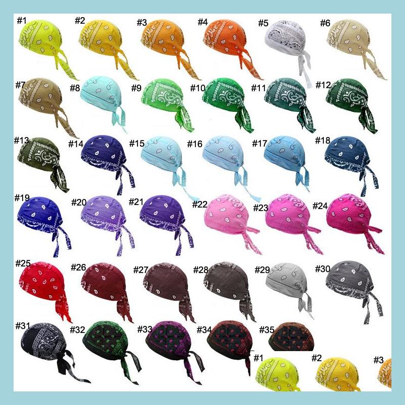 

Bandanas European And American Outdoor Riding Pirate Bandanas Men Women Printed Cotton Single Cashew Mti Color Hip Hop Headb Sexyhanz Dhvrz