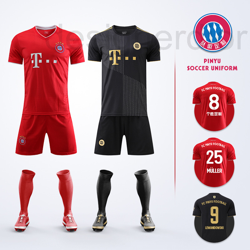Soccer Sets / Tracksuits Designer Bayern Munich Levan Muller Football Shirt Suit Men's Group Achat Impring Competition Formation Femme Femmes Adu