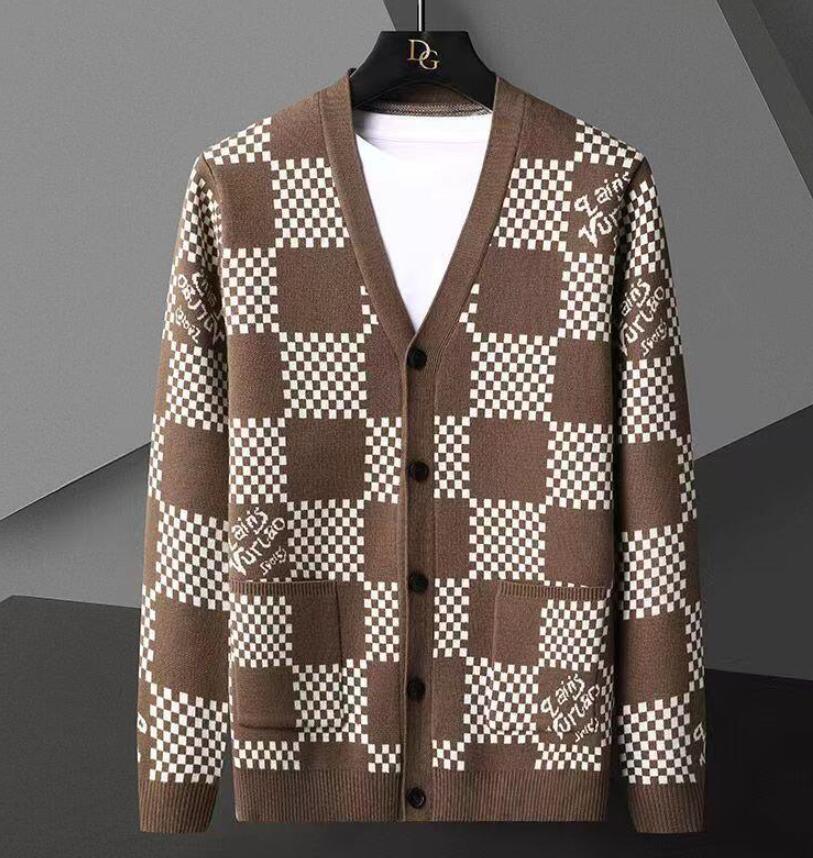 

men Sweaters Luxury Designer V-neck Cardigan Casual All-match Sweater Coat Mens Clothing, 03