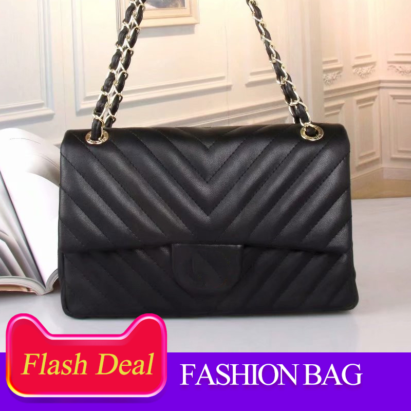 

CHANNEL ladies Bacchus designer bag brand fashion messenger one shoulder chain classic quality wallet net red oblique, Box