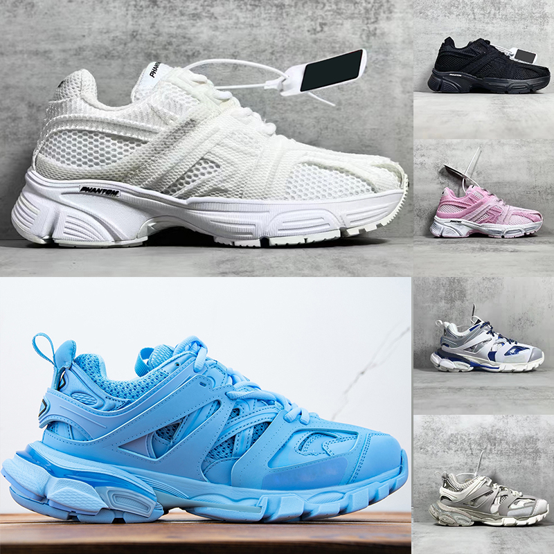 

Phantom Trainer Running Shoes 8 For Men Women Outdoor Track 3 Designer Sneaker Platform Thick Bottom Triple Black White Pink Salt Tracks 3.0 Runner Field Shoes, 40