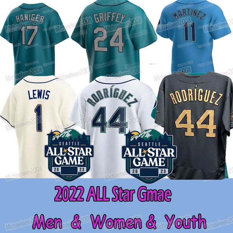 

44 Julio Rodriguez Seattle Jersey 2022 Mariners Jesse Winker Mitch Haniger Abraham Toro Ichiro Kyle Lewis Ty France Robbie Ray Diego Castillo Luis Castillo, Men cool base12