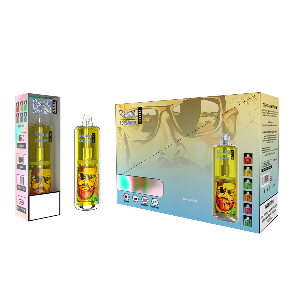 

RandM tornado 7800 disposable E cigarette with verified code mesh coil disposable vape