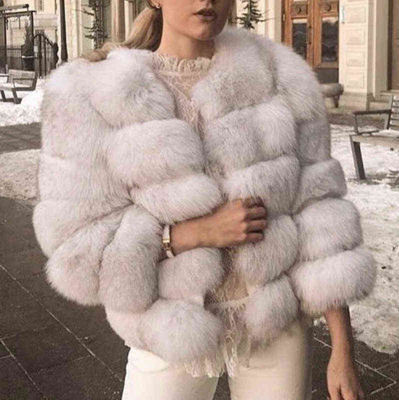 

Women's Fur Coat Women Faux Fur Coat Women Warm Overcoat Long Seve New Winter Faux Fur Jacket Fluffy Plush Coats 0913H, Packing bag