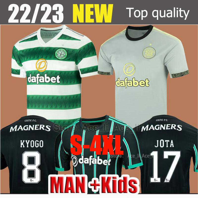 

S-4XL 22 23 Celtic away home soccer jersey JOTA AJETI 2022 2023 Mens Kids ABADA MCGREGOR TURNBULL KYOGO STARFELT CARTER-VICKERS BABY JUNIOR INFANT football shirt kit