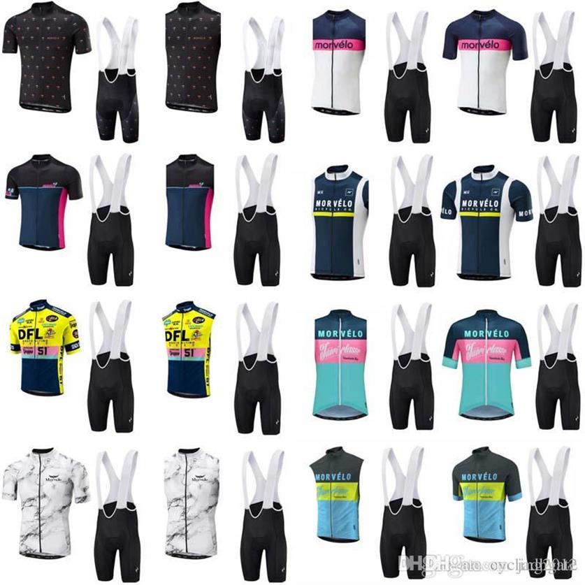 

Morvelo team Men's Cycling Short Sleeves Sleeveless Vest jersey bib shorts sets Shirt Summer Breathable Outdoor Ropa Ciclismo S210170n, 8q