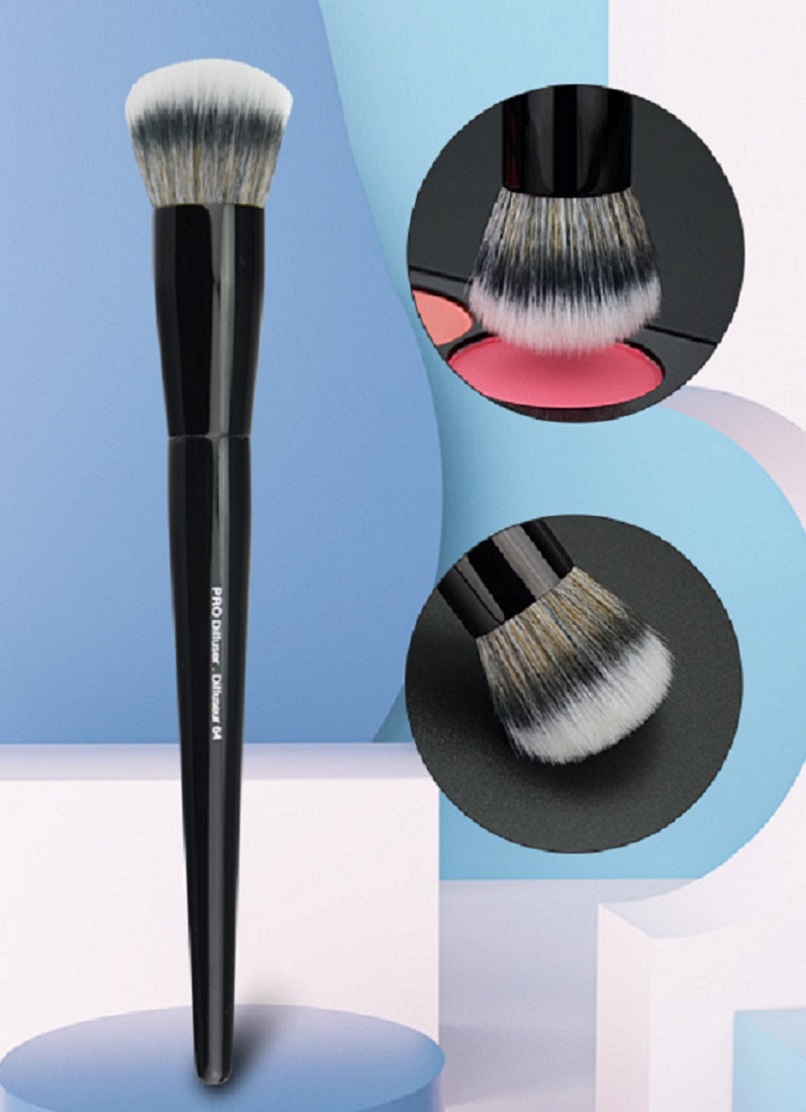 

NEW Pro Diffuser Foundation Makeup Brush #64 - Black Dual-Fiber Stippling Foundation Cream Beauty Cosmetics Blender Tool