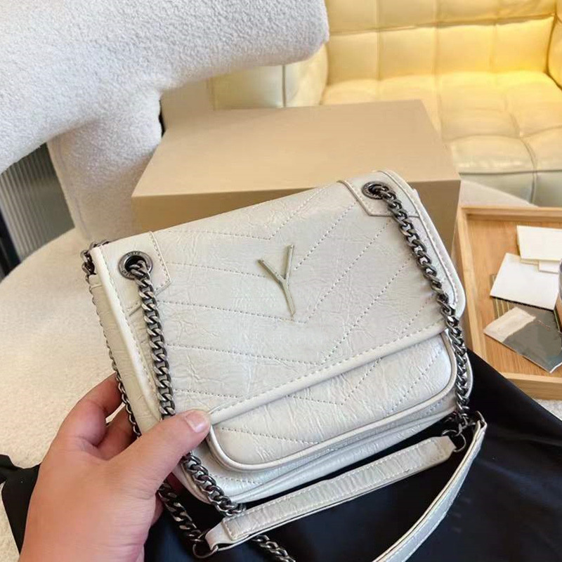 Femme Nikis Sacs à bandoulière sac de designer luxe sac à bandoulière mode rabats petits fourre-tout zig zag casual sac à main sac à main en cuir