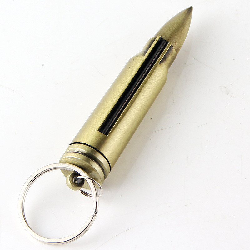 

Pointed Bullet Matches Portable Pendant Keychain Kerosene Lighter Torch Ten thousand matches