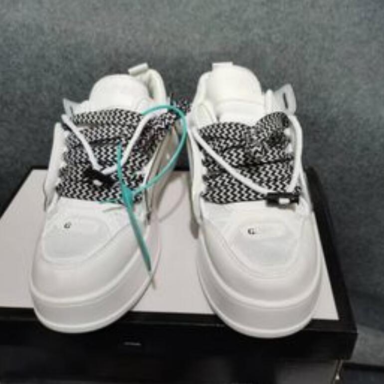 

men Bowling Shoes New Chunky Sneakers For Vulcanize Shoe Casual Fashion Platform Sneakers Femme, White