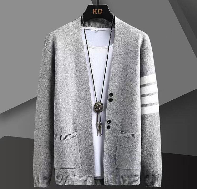 

men Sweater Luxury Brand Fashion Knit Cardigan Jacket British Designer Bee Printing Letter Coat De Hombre, 08