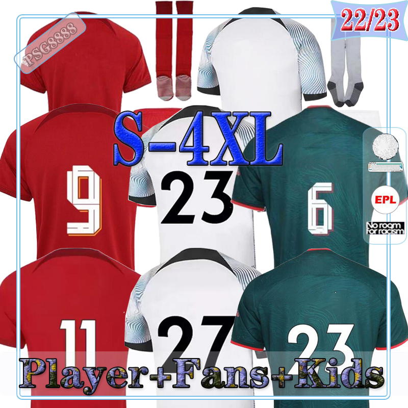 

22 23 Player Fans soccer jerseys season home away 3rd DARWIN 2022 2023 Maillot Foot Mohamed Diogo Luis DIaz Alexander Arnold football kit tops shirts men kids uniform