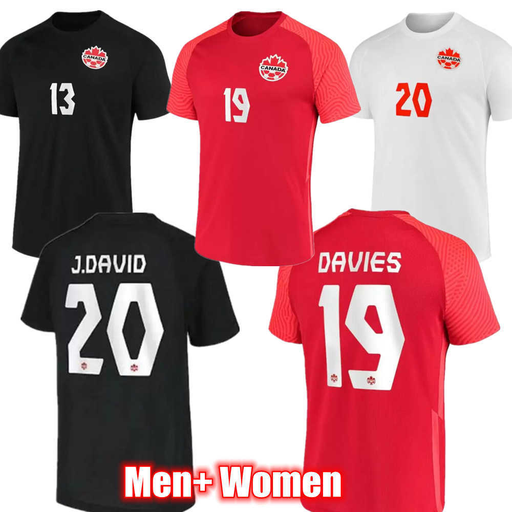 

AAA Quality Canada Football Shirts Tees Davies World Cup 2022 Larin Cavallini Camiseta Futbol Laryea Millar Fussball Trikot Hoilett David Maillot Red, 3rd black