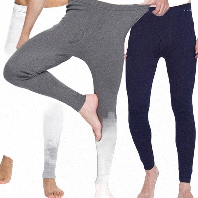 

Men's Pants men's Pants Mens Thermal Underwear Winter Mid Waist Warm 100% Cotton Elastic Leggings Bottoms 2022 v85B#, Navy