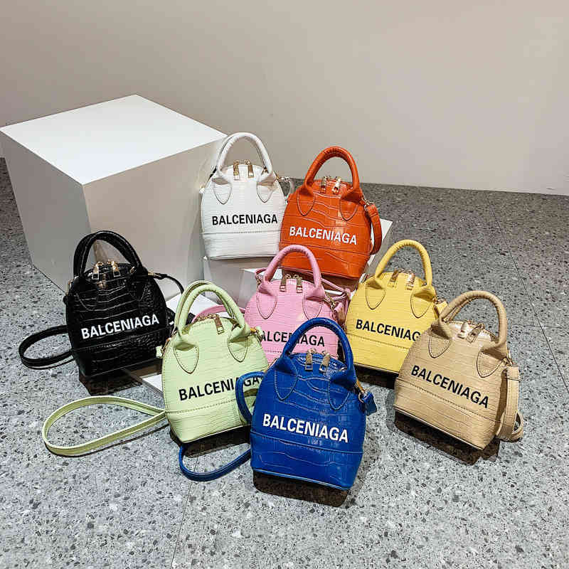 Women's bag shell 2022 new stone letter hand popular one Shoulder Messenger Bag Purses Outlet-image-802171805