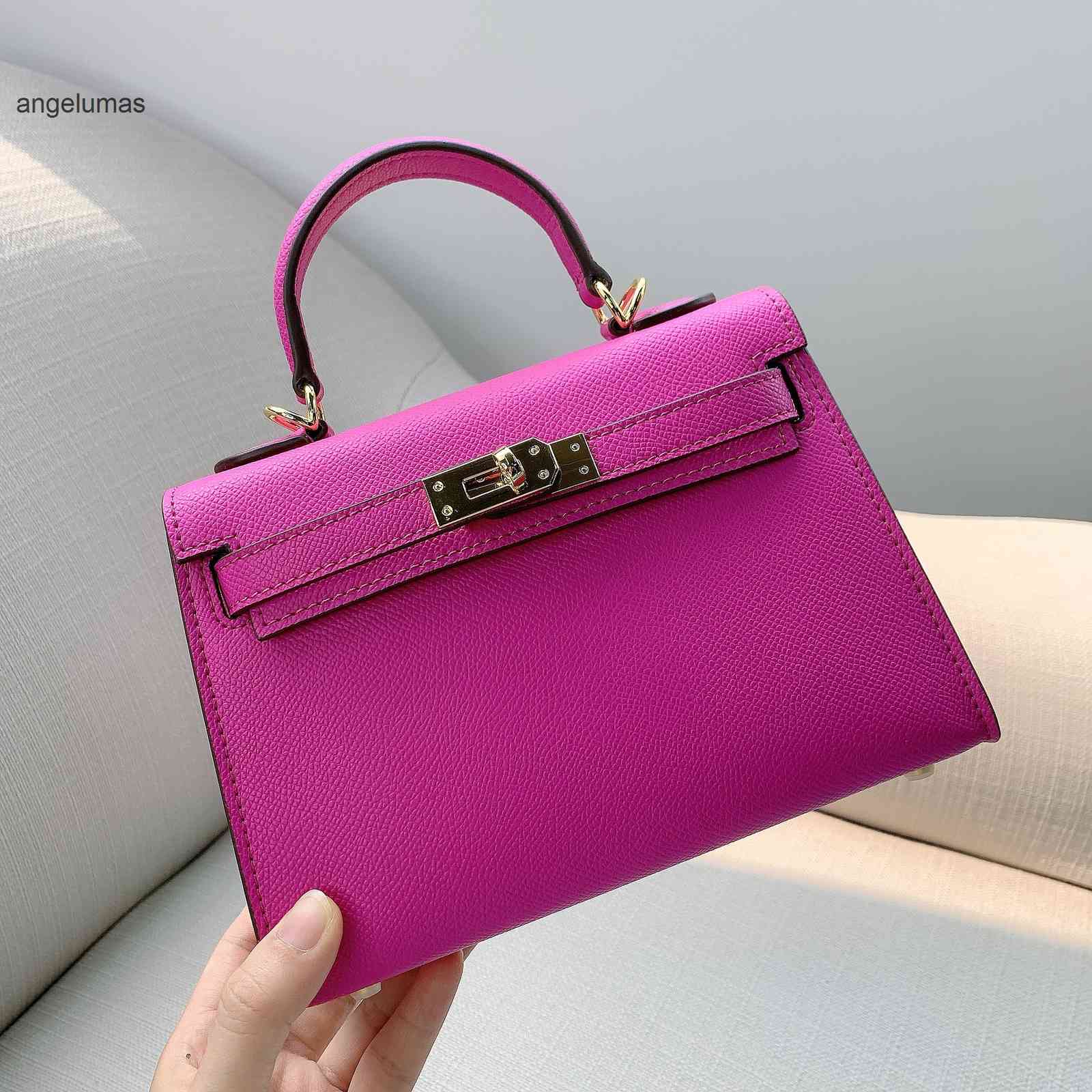 

Bags Bag Designer Print Mini Leather Hermee Generation Kellies Woman Palm Female Second 2022 Super Oblique Span One Shoulder Handbag Keliy 2505, 19cm red