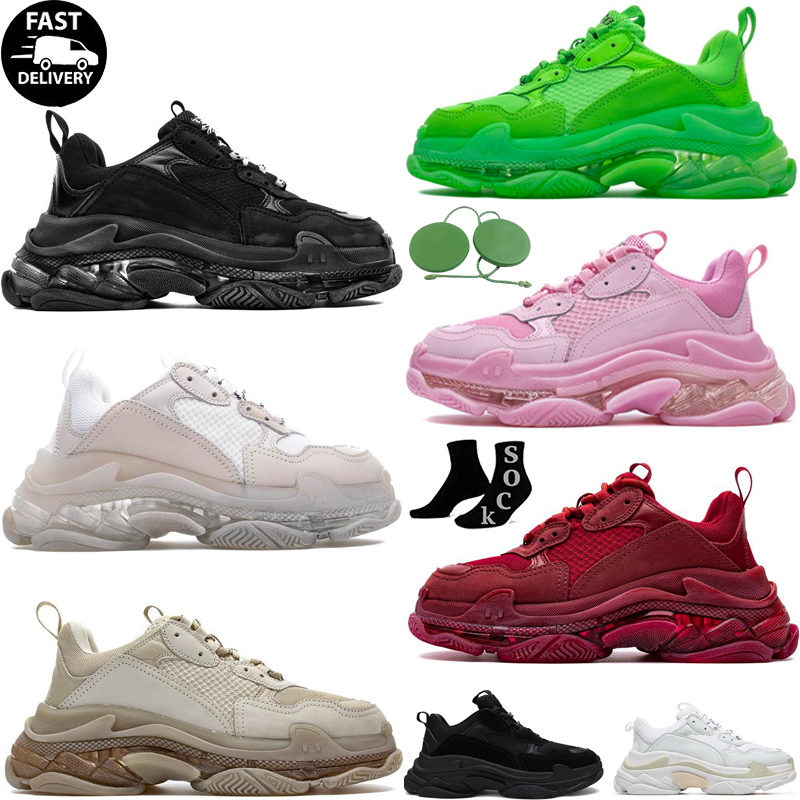 

Sneakers Casual Designer Shoes triple s Outdoor Trainer Paris Crystal Bottom Vintage Balenciaga Platform Beige Sports Black Grey White 17Fw Men, #22