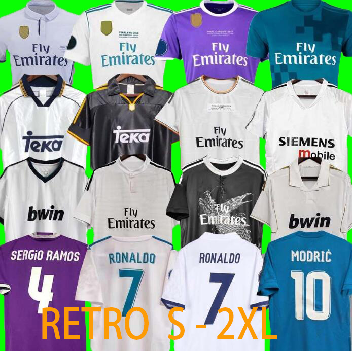 

finals Real MadridS Retro Soccer Jersey GUTI Ramos 13 14 15 16 17 18 ZIDANE Beckham RAUL REDONDO 94 95 96 97 98 99 00 01 02 03 04 05 CARLOS SEEDORF BENZEMA FIGO KAKA RONALDOs, 07/08 home