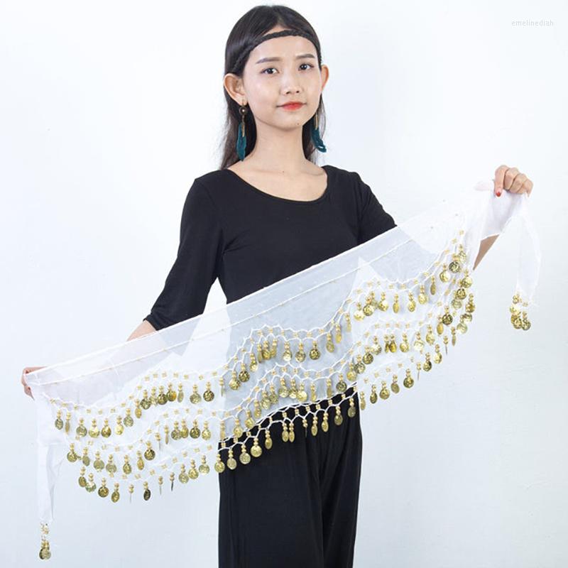 Ceintures femmes Costume de danse du ventre hanche écharpe accessoires ceinture jupe danse du ventre soie taille chaîne enveloppement cristal adu